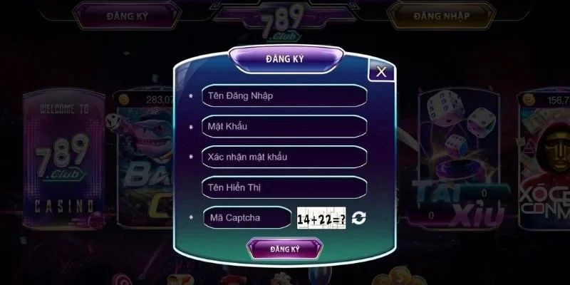 Nhấn nút "Đăng ký" điền đúng thông tin yêu cầu