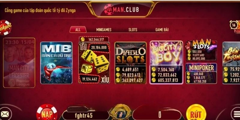 MANCLUB thiết kế giao diện ưu tiên hàng đầu