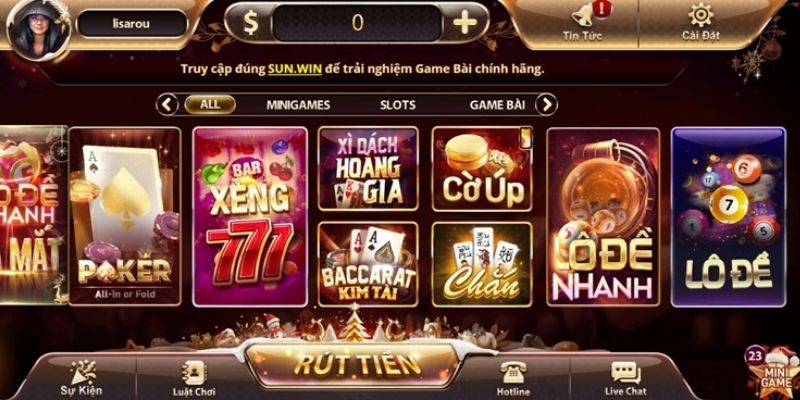 Thế giới game bài đổi thưởng SUNWIN đa dạng hấp dẫn