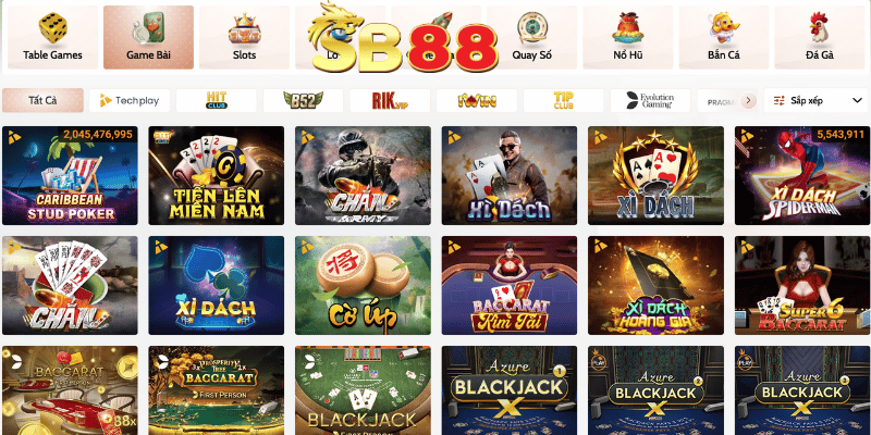 Tìm hiểu thông tin tổng quan Game Bài SB88